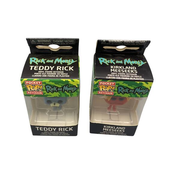 Funko Pop Rick And Morty Keychain Kirkland Meeseeks Tedy Rick Lot 2 Vinyl Figure - Picture 2 of 8